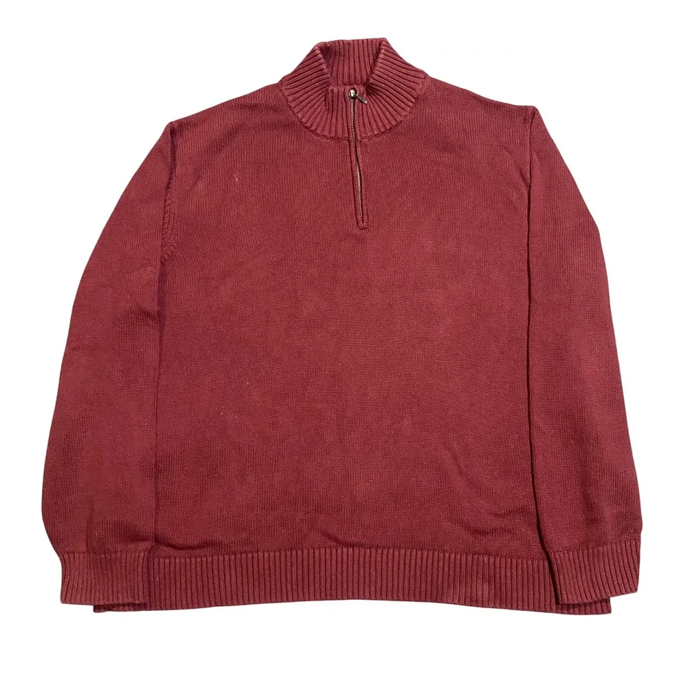 Goodthreads Sweater Quarter Zip Mens XXXL GT444558FL18 Burgundy China